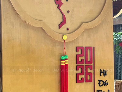 [ORDER 3-5 NGÀY] Mô hình Bao lì xì cỡ lớn Vàng Gold Tết Bính Ngọ [Bằng gỗ - Đế tự đứng] C2x1m BAOLIXI-05